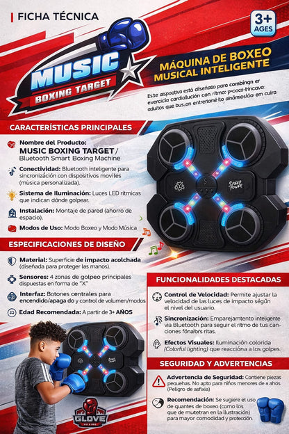 MUSIC BOXING INFANTIL para niños de 3 a 12 años